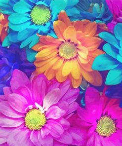 Aesthetic Colorful Daisy Paint By Numbers