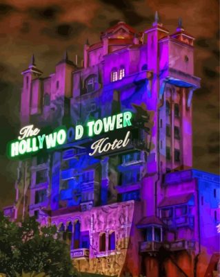 Aesthetic Disney Tower Of Terror Paint By Numbers