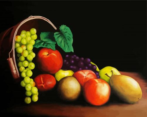 Aesthetic Fruits Basket Still Life Paint By Numbers