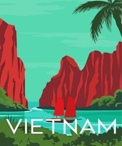 Aesthetic Halong Bay Illustration Paint By Numbers