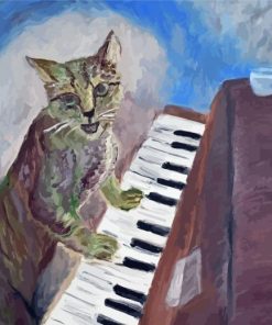 Aesthetic Jazz Cat Paint By Numbers