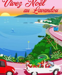 Aesthetic Lavandou Poster Paint By Numbers