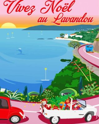 Aesthetic Lavandou Poster Paint By Numbers