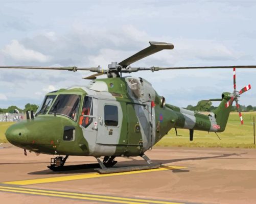 Aesthetic Lynx Helicopter Paint By Numbers