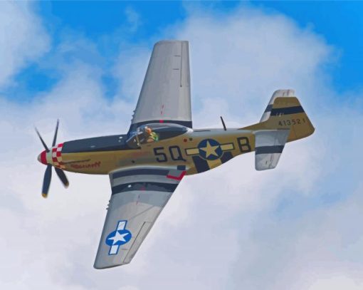 Aesthetic P51 Mustang Paint By Number