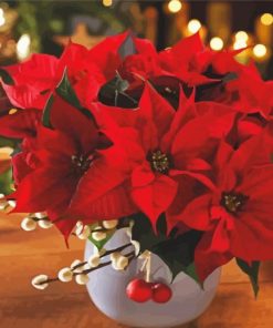 Aesthetic Poinsettia Paint By Numbers