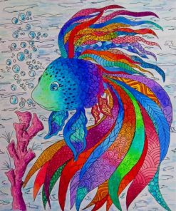 Aesthetic Rainbow Fish Paint By Numbers