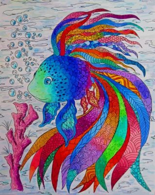 Aesthetic Rainbow Fish Paint By Numbers