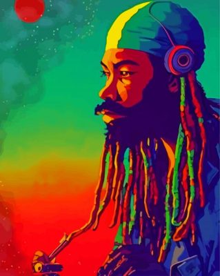 Aesthetic Rasta Man Art Paint By Numbers