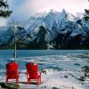 Aesthetic Red Chairs Lake Paint By Numbers