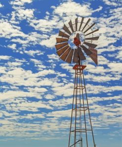 Aesthetic Western Windmill Paint By Numbers