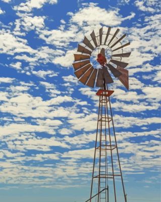 Aesthetic Western Windmill Paint By Numbers