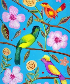 Aesthetic Whimsical Birds Paint By Numbers