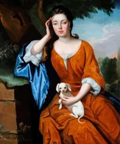 Aesthetic Woman With Dog Paint By Numbers