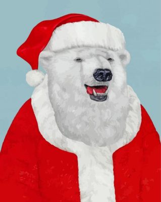 Aesthetic Christmas Polar Bear Paint By Numbers