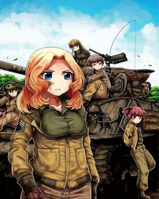 Aesthetic Girls Und Panzer Paint By Numbers