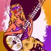 Aesthetic Hippie Girl Guitar Paint By Numbers