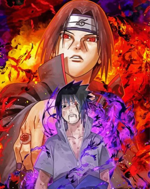 Aesthetic Itachi And Sasuke Paint By Numbers