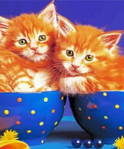 Aesthetic Kittens In Cup Paint By Numbers