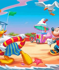 Aesthetic Mickey Mouse And Donald Duck Paint By Numbers