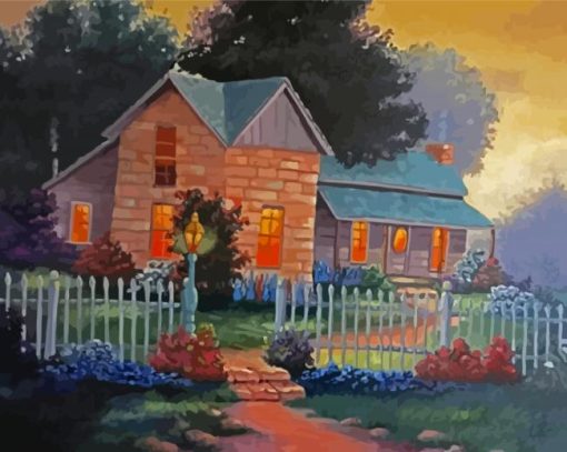 Aesthetic White Picket Fence Paint By Numbers