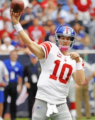 American Football Quarterback Eli Manning Paint By Numbers