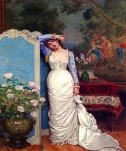 Auguste Toulmouche Young Woman In An Interior Paint By Numbers