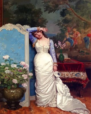 Auguste Toulmouche Young Woman In An Interior Paint By Numbers