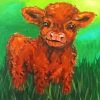 Baby Brown Cow Paint By Numbers