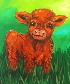 Baby Brown Cow Paint By Numbers