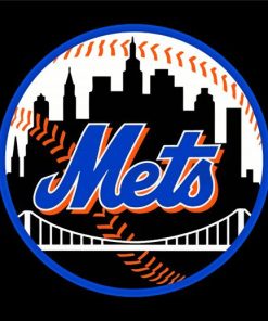 Baseball Team Mets Logo Paint By Numbers