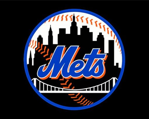 Baseball Team Mets Logo Paint By Numbers