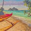 Beach And Canoe Paint By Numbers