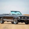 Black 1967 Ford Mustang Convertible Paint By Numbers