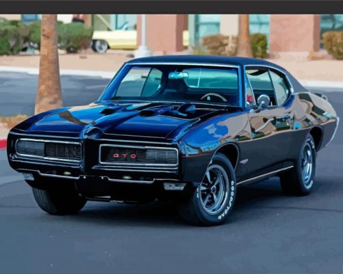 Black 1968 GTO Paint By Number