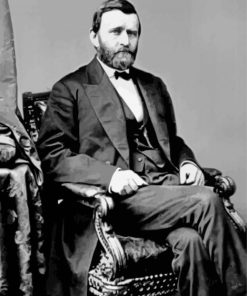 Black And White General Grant Paint By Numbers