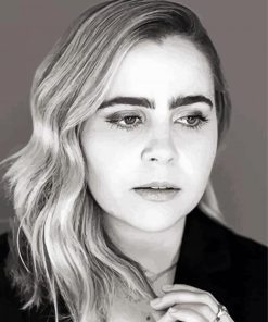 Black And White Mae Whitman Paint By Numbers