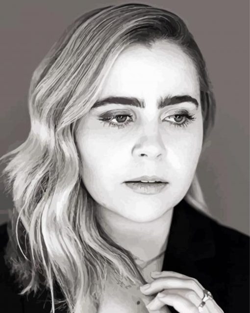 Black And White Mae Whitman Paint By Numbers