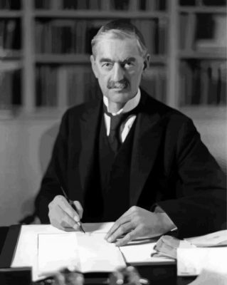 Black And White Neville Chamberlain Paint By Number