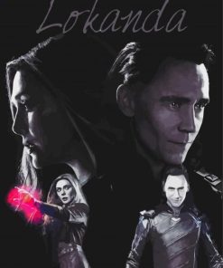 Black And White Wanda And Loki Paint By Numbers