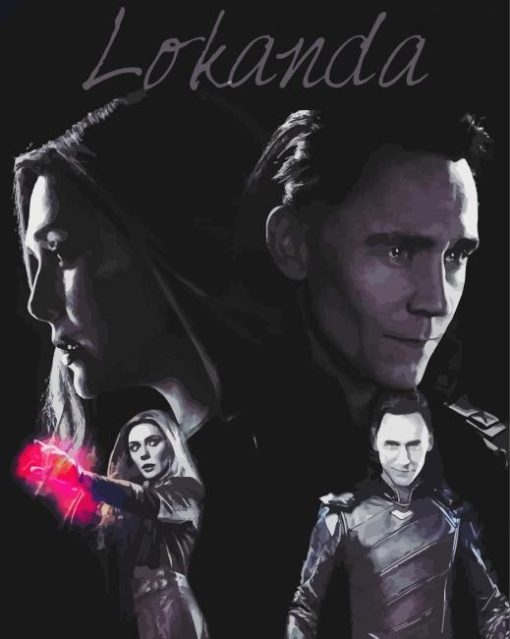 Black And White Wanda And Loki Paint By Numbers