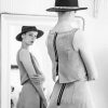 Black And White Woman In Front Of Mirror With Dress Paint By Numbers