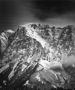 Black And White Zugspitze Paint By Numbers