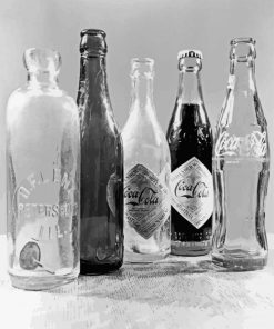 Black And White Vintage Bottles Paint By Numbers