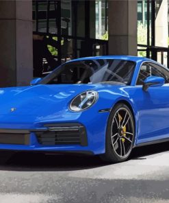 Blue 911 Turbo Paint By Numbers