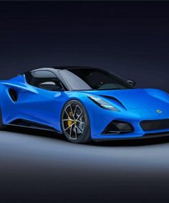 Blue Exotic Car Paint By Numbers