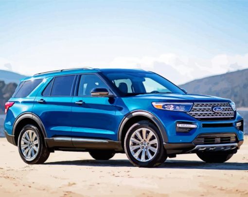 Blue Ford Explorer Paint By Numbers