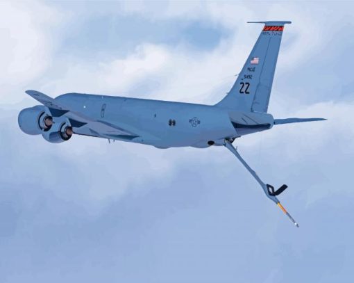 Blue KC 135 Plane Paint By Numbers