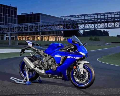 Blue Yamaha YZF R1 Paint By Numbers