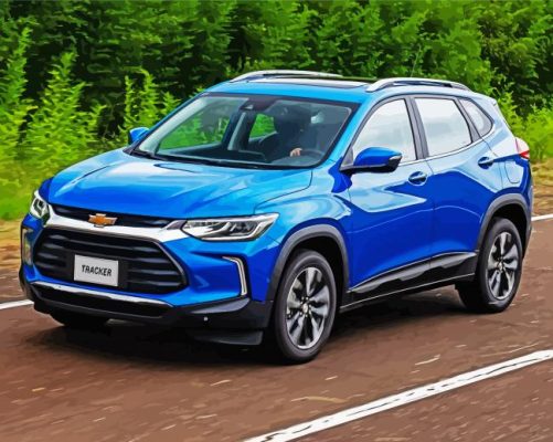 Blue Chevrolet Tracker Paint By Numbers